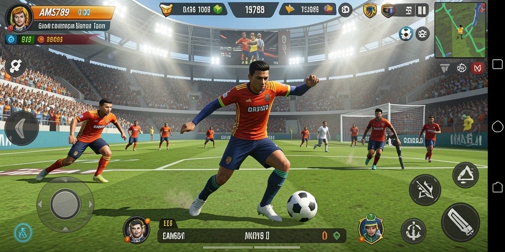 Tampilan gameplay yang menarik dari AMS789 dengan aksi olahraga yang mendebarkan.