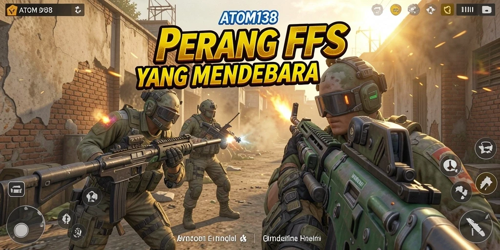 Screenshot gameplay ATOM138 yang menampilkan pertempuran intens.