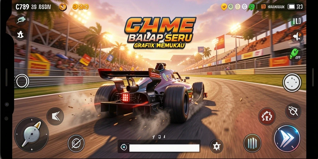 Gameplay C789 yang mendebarkan dan penuh aksi balap.