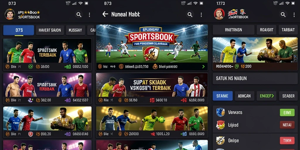Tampilan gameplay menarik dari aplikasi Sportsbook D73 yang memudahkan taruhan.
