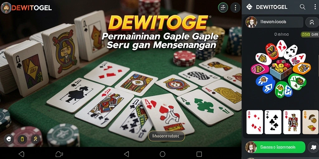 Tampilan screenshot DEWITOGEL menunjukkan gameplay Gaple yang seru dan interaktif.