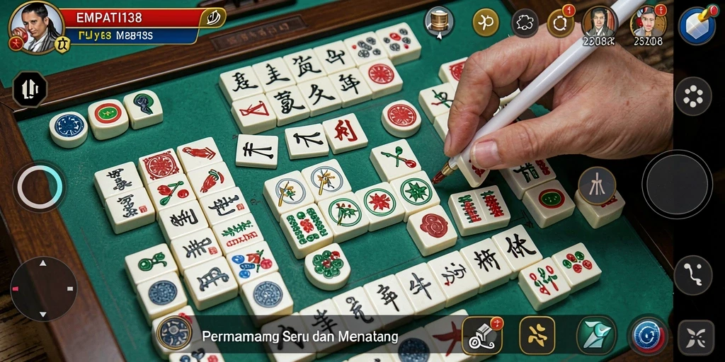 Screenshot gameplay <strong>EMPATI138</strong> menampilkan tantangan Mahjong yang mendebarkan.