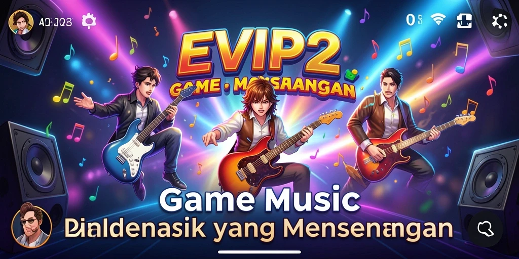 Tampilan gameplay menarik di EVIP2 dengan berbagai pilihan lagu.