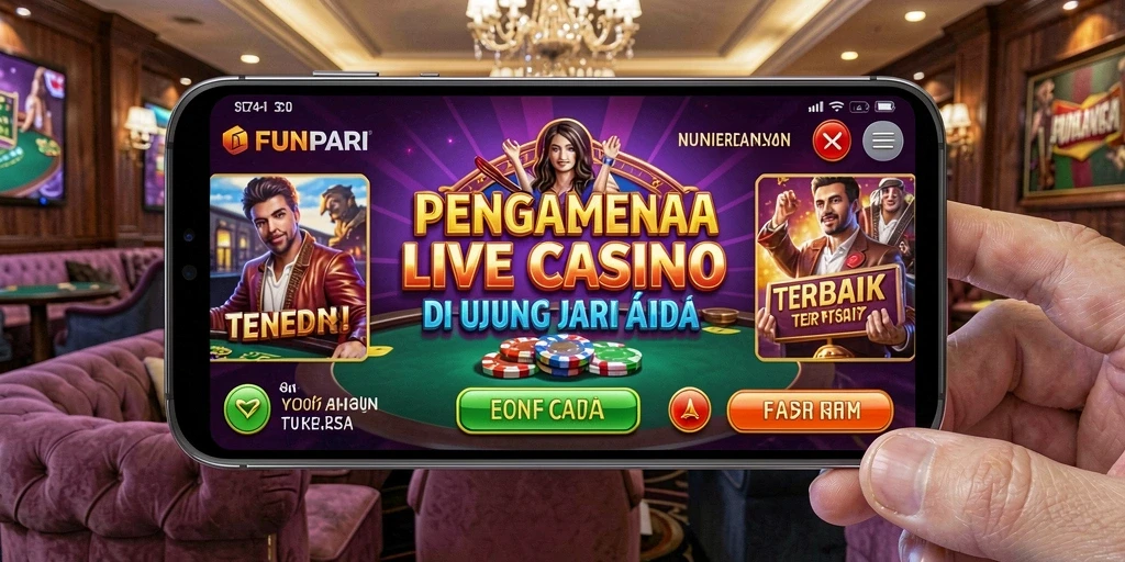 Tampilan gameplay menarik dalam aplikasi Live Casino FUNPARI.