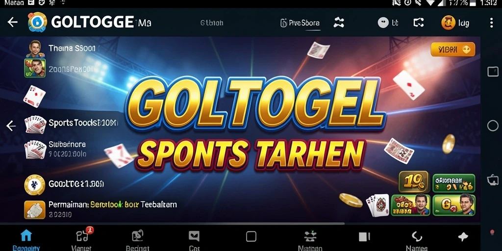 Screenshot main GOLTOGEL saat taruhan olahraga berlangsung.