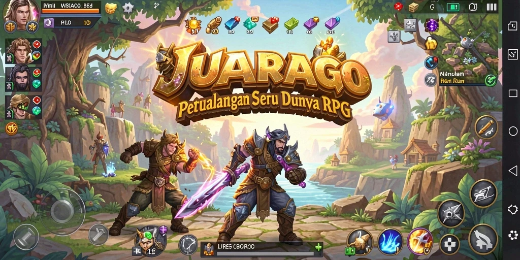 Tampilan gameplay yang menarik di dunia fantasi JUARAGO.