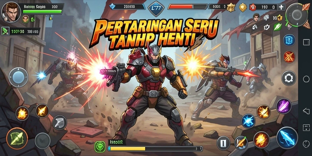 Screenshot utama L777 menampilkan aksi pertarungan yang mendebarkan.