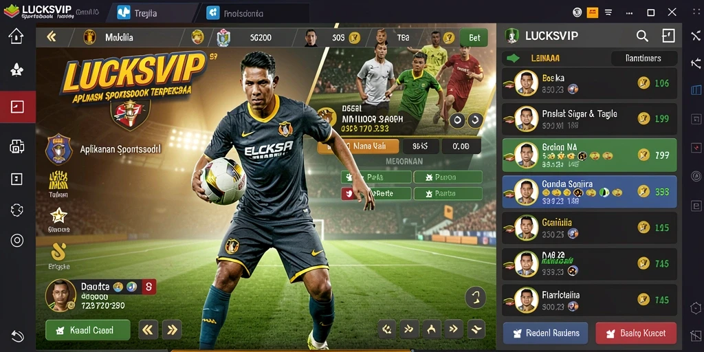 Tampilan gameplay menarik dalam aplikasi Sportsbook LUCKSVIP.
