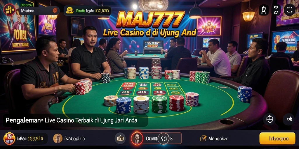 Tampilan menarik dari gameplay Live Casino di MAJ777.
