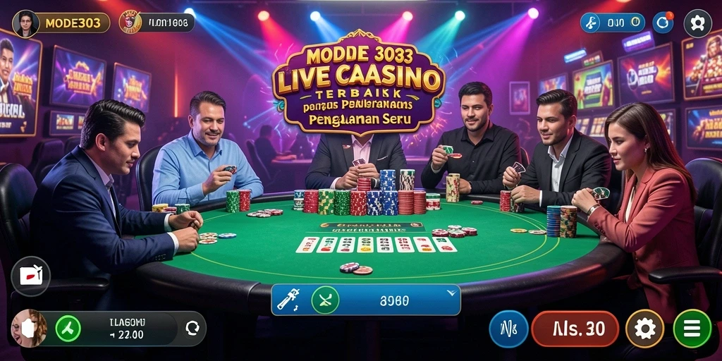 Tampilan menarik dari gameplay Live Casino di MODE303.