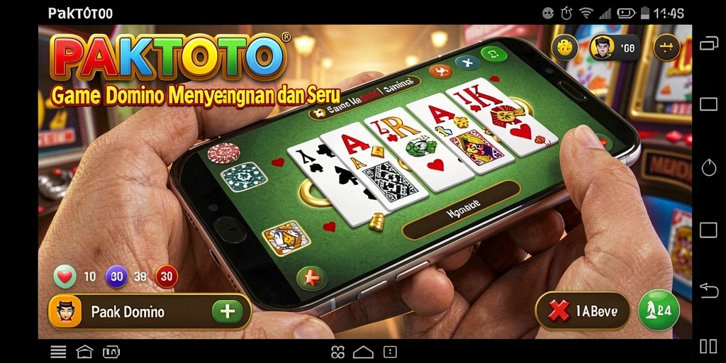 Gameplay seru PAKTOTO menampilkan tantangan domino yang mendebarkan.
