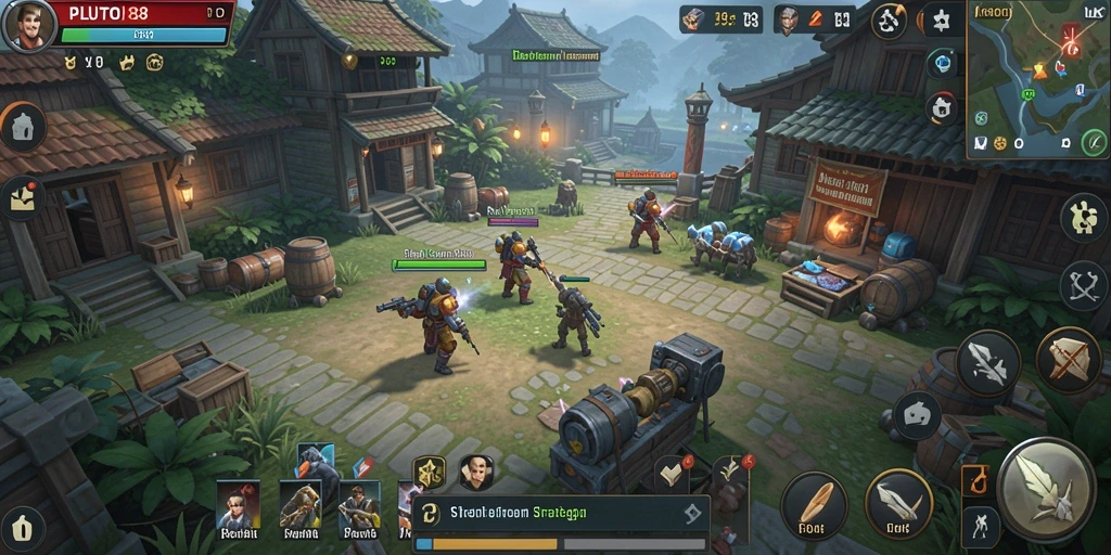 Tangkapan layar gameplay PLUTO88 menampilkan strategi pertempuran yang mendebarkan.