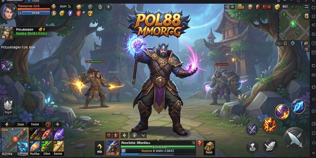 Tangkapan layar dari gameplay POL88 menunjukkan aksi seru dalam pertempuran MMORPG.