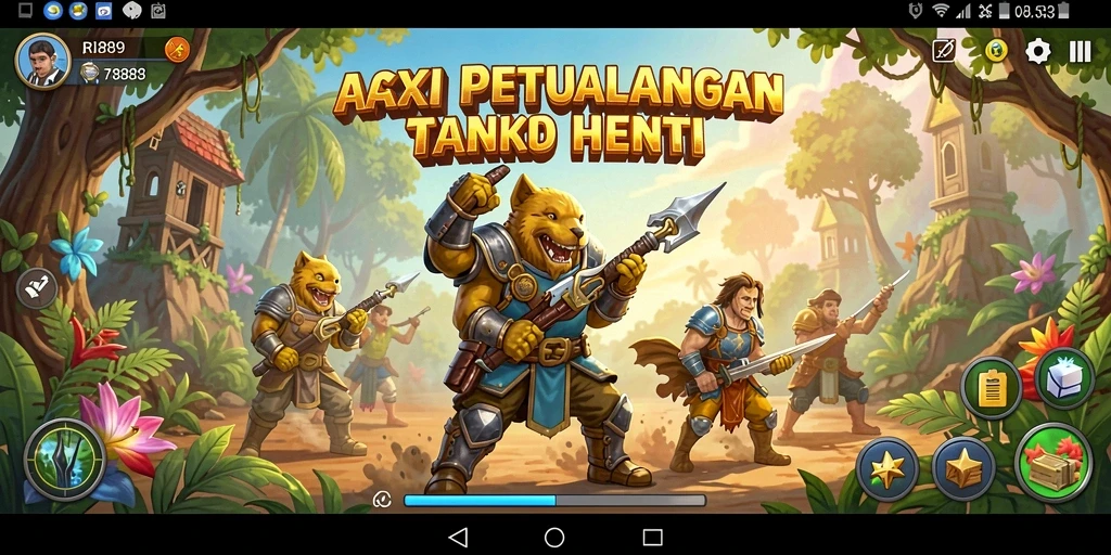 Gameplay seru RI889 dengan aksi intens di medan tempur.
