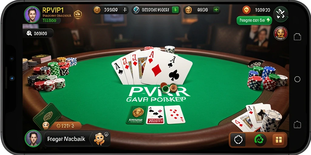 Tampilan gameplay RPVIP1 dengan fitur poker menarik.