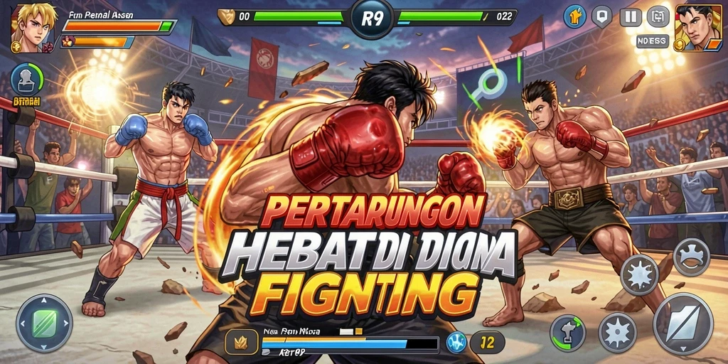Tangkapan layar menunjukkan karakter bertarung dalam pertarungan intens di RR999.