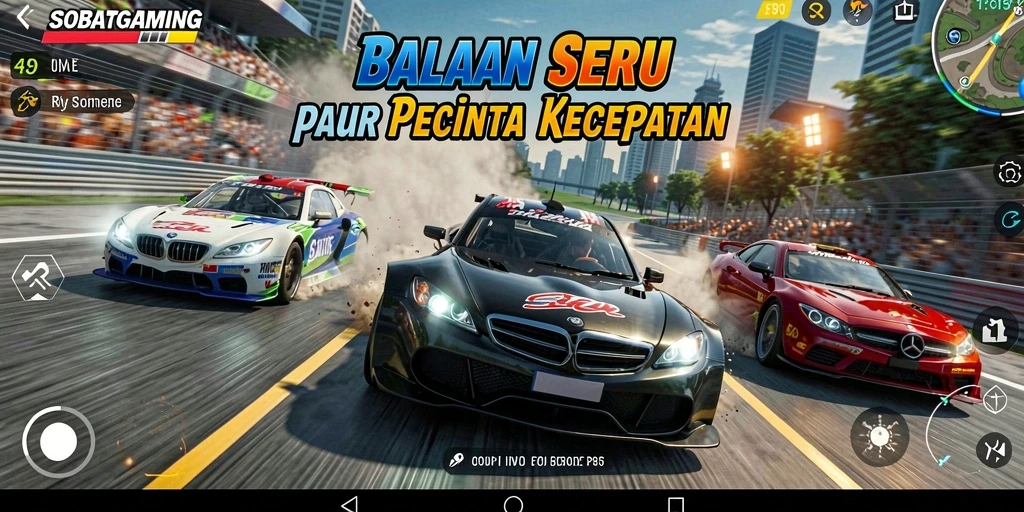 Gameplay balapan yang mendebarkan dalam SOBATGAMING.