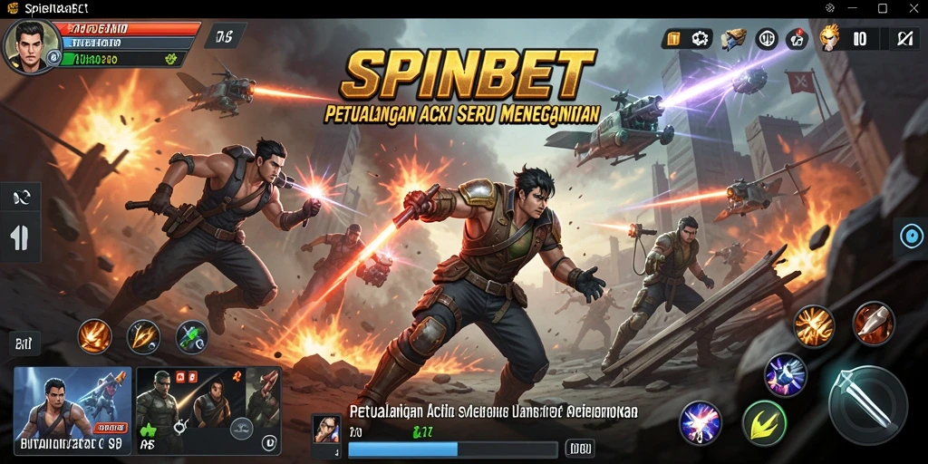 Tampilan aksi seru dan mendebarkan dalam SPINBET.