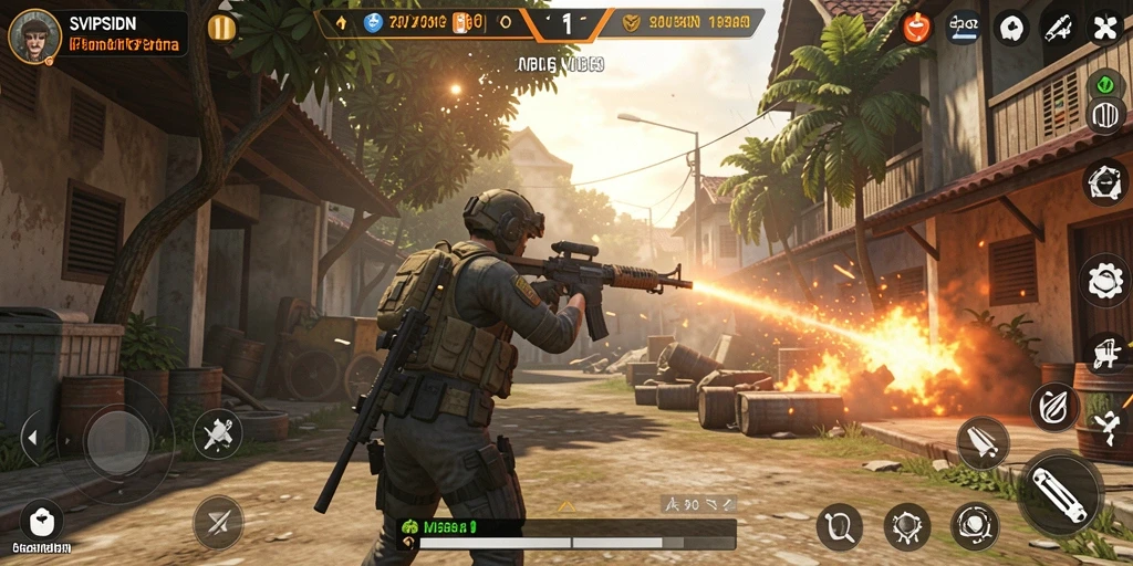 Tangkapan layar dari gameplay intens di SVIPSIDN dengan aksi penuh adrenalin.