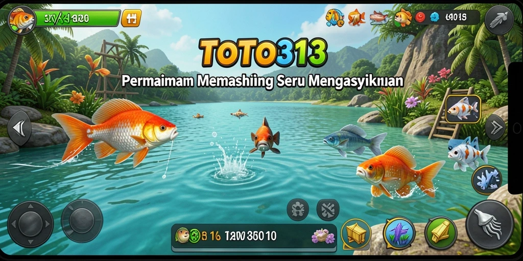 Screenshot gameplay TOTO313 menampilkan pengalaman memancing yang seru.
