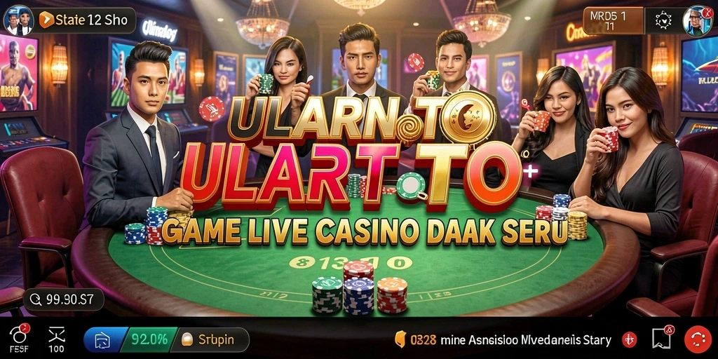 Tampilan gameplay Live Casino ULARTOTO yang menegangkan dan interaktif.