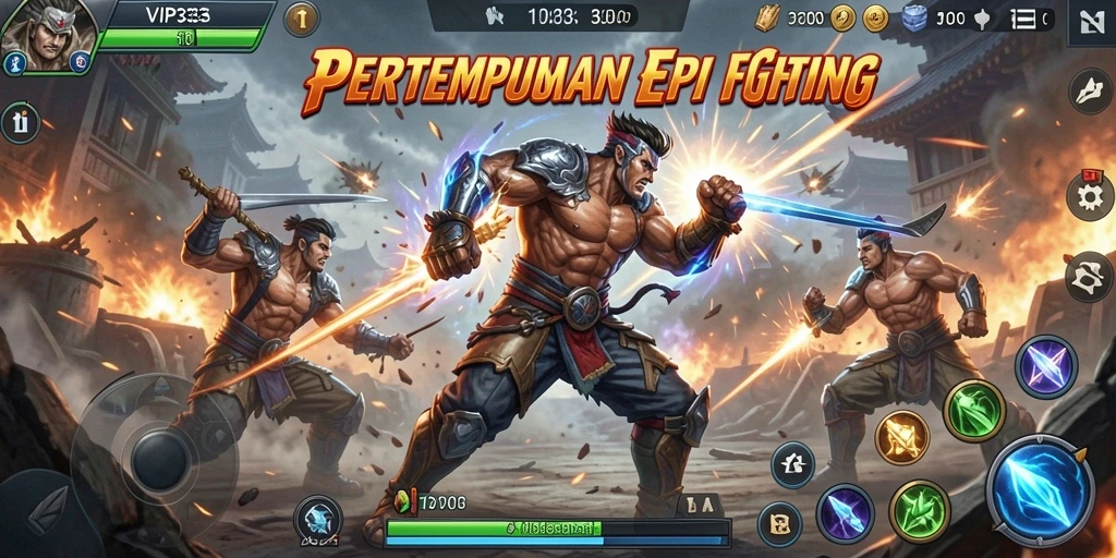 Tampilan gameplay yang seru dan mendebarkan dalam pertarungan VIP333.