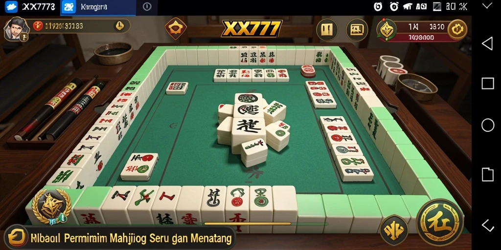 Tampilan gameplay Mahjong yang seru dan menantang di XXX777.