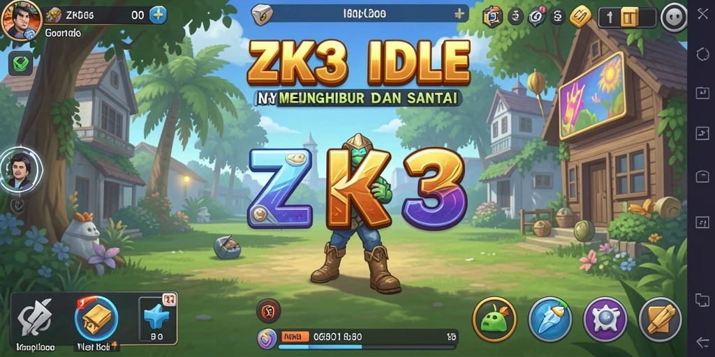 Tampilan gameplay ZK3 yang seru dan menarik dalam genre Idle.